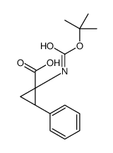 (1S,2S)-1-({[(2-Methyl-2-propanyl)oxy]carbonyl}amino)-2-phenylcyc lopropanecarboxylic acid picture