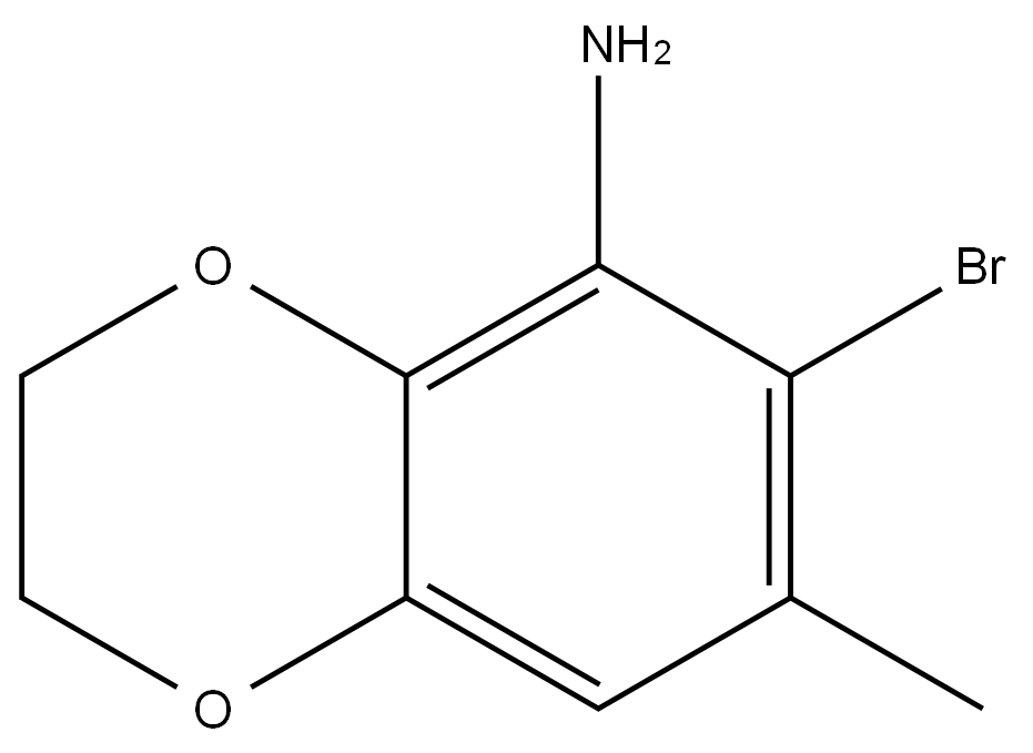 6-bromo-7-methyl-2,3-dihydrobenzo[b][1,4]dioxin-5-amine structure