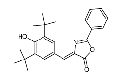 2-phenyl-4-(3,5-di-tert-butyl-4-hydroxybenzylidene)-5-oxazolone Structure