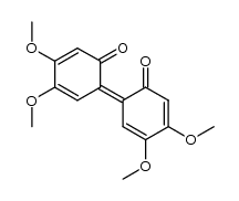 2,3,2',3'-tetramethoxy-[5,5']bicyclohexa-1,3-dienylidene-6,6'-dione结构式