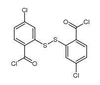 4,4'-dichloro-2,2'-disulfanediyl-bis-benzoyl chloride Structure