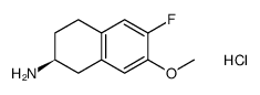 (2S)-2-amino-6-fluoro-7-methoxytetralin hydrochloride Structure