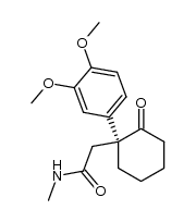 (S)-2-(1-(3,4-dimethoxyphenyl)-2-oxocyclohexyl)-N-methylacetamide结构式