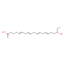 18-hydroxy-5,8,11,14-eicosatetraenoic acid结构式