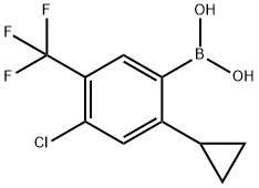 4-Chloro-5-trifluoromethyl-2-cyclopropylphenylboronic acid结构式