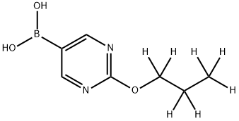 2-(n-Propoxy-d7)-pyrimidine-5-boronic acid结构式