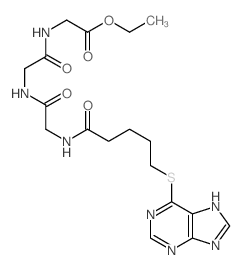 Glycine,N-[1-oxo-5-(9H-purin-6-ylthio)pentyl]glycylglycyl-, ethyl ester picture