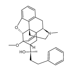 (R)-2-(4,5α-epoxy-6-methoxy-17-methyl-8α,14α-etheno-morphinan-7α-yl)-4-phenyl-butan-2-ol结构式