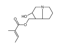 (Z)-2-Methyl-2-butenoic acid [(1S,2R,7aR)-hexahydro-2β-hydroxy-1H-pyrrolizin-1β-yl]methyl ester结构式