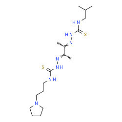 4-(2-Methylpropyl)-4'-[3-(pyrrolidin-1-yl)propyl][1,1'-(1,2-dimethyl-1,2-ethanediylidene)bisthiosemicarbazide]结构式