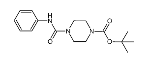 4-Phenylcarbamoyl-piperazine-1-carboxylic acid tert-butyl ester结构式