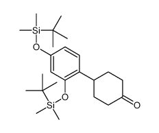 4-[2,4-bis[[tert-butyl(dimethyl)silyl]oxy]phenyl]cyclohexan-1-one结构式