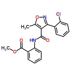 METHYL 2-((3-(2-CHLOROPHENYL)-5-METHYLISOXAZOL-4-YL)CARBONYLAMINO)BENZOATE结构式