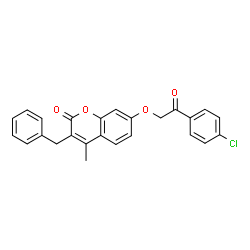 3-benzyl-7-[2-(4-chlorophenyl)-2-oxoethoxy]-4-methylchromen-2-one picture