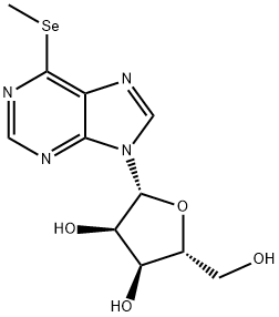 6-(Methylseleno)-9-β-D-ribofuranosyl-9H-purine结构式