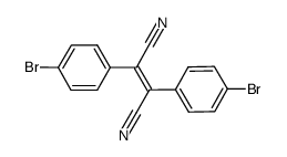 2,3-双(4-溴苯基)-2-丁烯二腈结构式