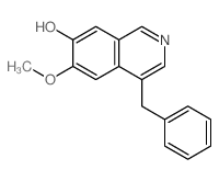 7-Isoquinolinol,6-methoxy-4-(phenylmethyl)- Structure