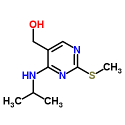 5-Pyrimidinemethanol, 4-[(1-methylethyl)amino]-2-(methylthio)- Structure