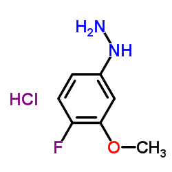 (4-Fluoro-3-methoxyphenyl)hydrazine hydrochloride Structure