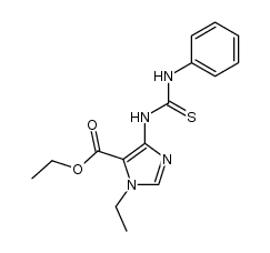 ethyl 1-ethyl-4-(3-phenylthioureido)-1H-imidazole-5-carboxylate结构式