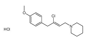 1-[(Z)-3-chloro-4-(4-methoxyphenyl)but-2-enyl]piperidine,hydrochloride Structure