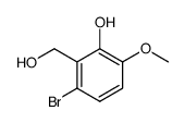 6-bromo-2-hydroxy-3-methoxybenzyl alcohol Structure