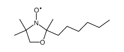 2-hexyl-2,4,4-trimethyloxazolidine-N-oxyl结构式