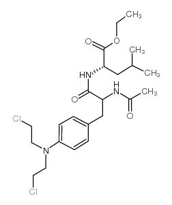L-Leucine,N-acetyl-4-[bis(2-chloroethyl)amino]phenylalanyl-, ethyl ester结构式