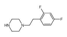 1-[2-(2,4-difluorophenyl)ethyl]piperazine结构式