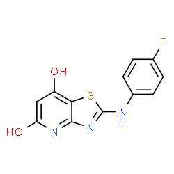 2-(4-FLUOROPHENYLAMINO)THIAZOLO[4,5-B]PYRIDINE-5,7-DIOL Structure