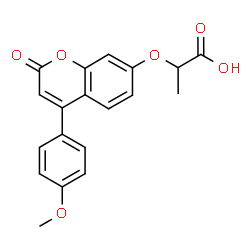 2-{[4-(4-Methoxyphenyl)-2-oxo-2H-chromen-7-yl]oxy}propanoic acid structure