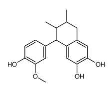 5-(4-hydroxy-3-methoxyphenyl)-6,7-dimethyl-5,6,7,8-tetrahydronaphthalene-2,3-diol Structure