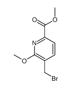 5-(溴甲基)-6-甲氧基吡啶甲酸甲酯结构式