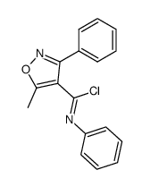 5-methyl-3,N-diphenyl-isoxazole-4-carboximidoyl chloride Structure