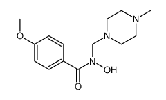 N-hydroxy-4-methoxy-N-[(4-methylpiperazin-1-yl)methyl]benzamide结构式