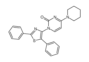 1-(2,5-diphenyl-1,3-thiazol-4-yl)-4-piperidin-1-ylpyrimidin-2-one结构式