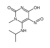 1-methyl-5-nitroso-6-(propan-2-ylamino)pyrimidine-2,4-dione结构式