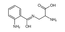 (2S)-2-amino-3-[(2-aminobenzoyl)amino]propanoic acid结构式
