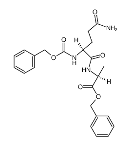 N-(N2-benzyloxycarbonyl-L-glutaminyl)-L-alanine benzyl ester Structure