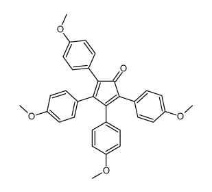 2,3,4,5-tetrakis(4-methoxyphenyl)cyclopenta-2,4-dien-1-one结构式