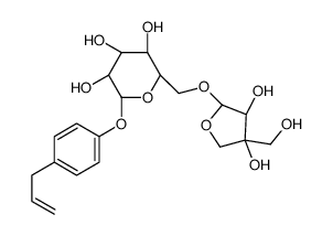 4-(2-Propenyl)phenyl 6-O-D-apio-β-D-furanosyl-β-D-glucopyranoside Structure