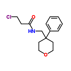 3-Chloro-N-[(4-phenyltetrahydro-2H-pyran-4-yl)methyl]propanamide结构式