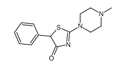 2-(4-methylpiperazin-1-yl)-5-phenyl-1,3-thiazol-4-one Structure