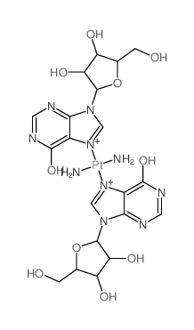 Platinum(2+),diamminebis(inosine-kN7)-, dichloride, (SP-4-2)- (9CI) Structure