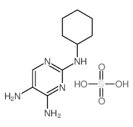 N2-cyclohexylpyrimidine-2,4,5-triamine; sulfuric acid Structure