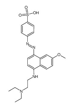 4-[4-(2-Diethylamino-ethylamino)-7-methoxy-naphthalen-1-ylazo]-benzenesulfonic acid结构式