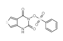 4-(benzenesulfonyloxy)-8-thia-2,4-diazabicyclo[4.3.0]nona-6,9-diene-3,5-dione结构式
