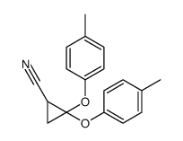 2,2-bis(4-methylphenoxy)cyclopropane-1-carbonitrile Structure