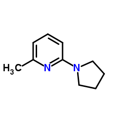 2-甲基-6-(吡咯烷-1-基)吡啶结构式