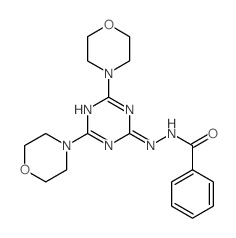 N-(4,6-dimorpholin-4-yl-1,3,5-triazin-2-yl)benzohydrazide结构式